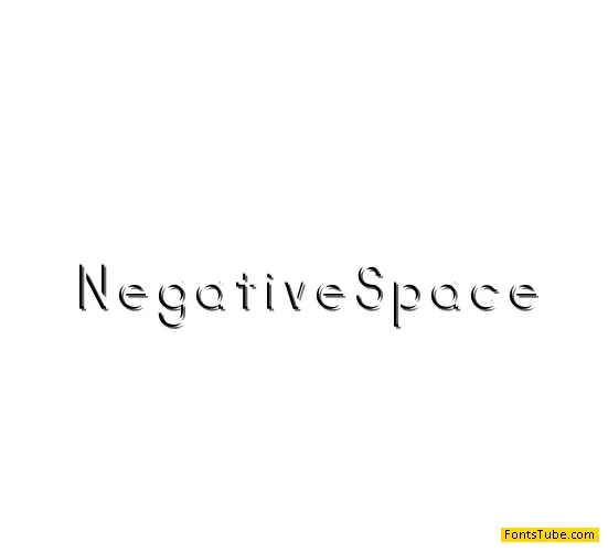 Negative Space Font