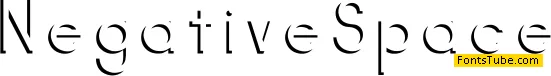 Negative Space Font