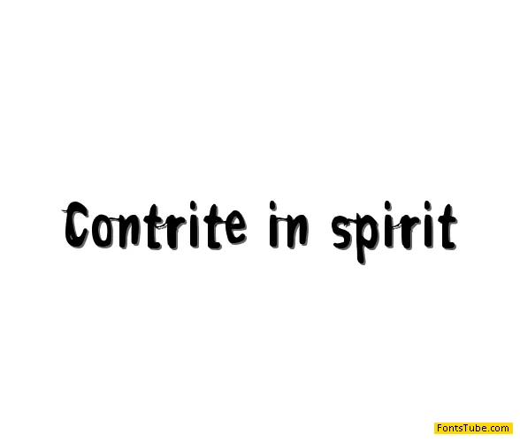 Contrite in spirit Font