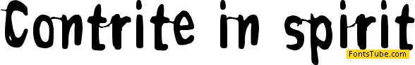 Contrite in spirit Font