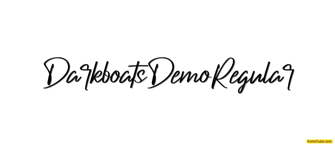 Darkboats Demo Font