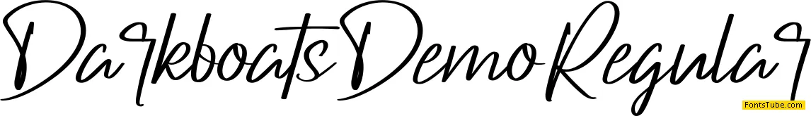 Darkboats Demo Font