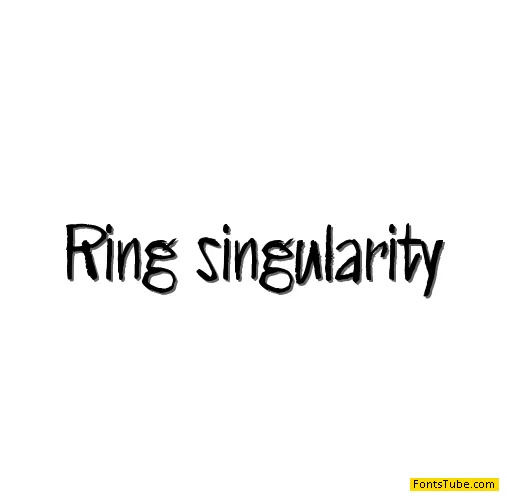 Ring singularity Font