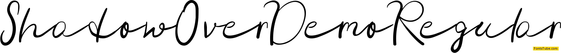 Shadow Over Demo Font