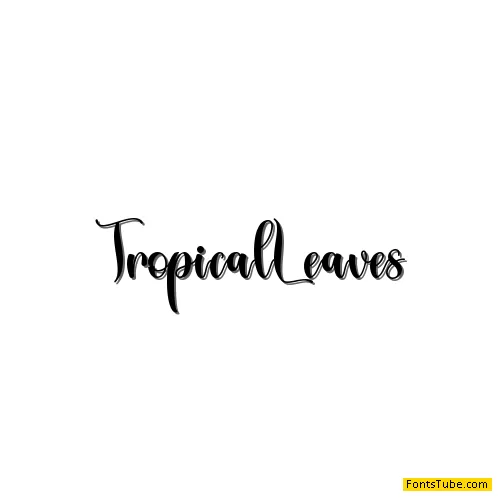 Tropical Leaves - Personal Use Font