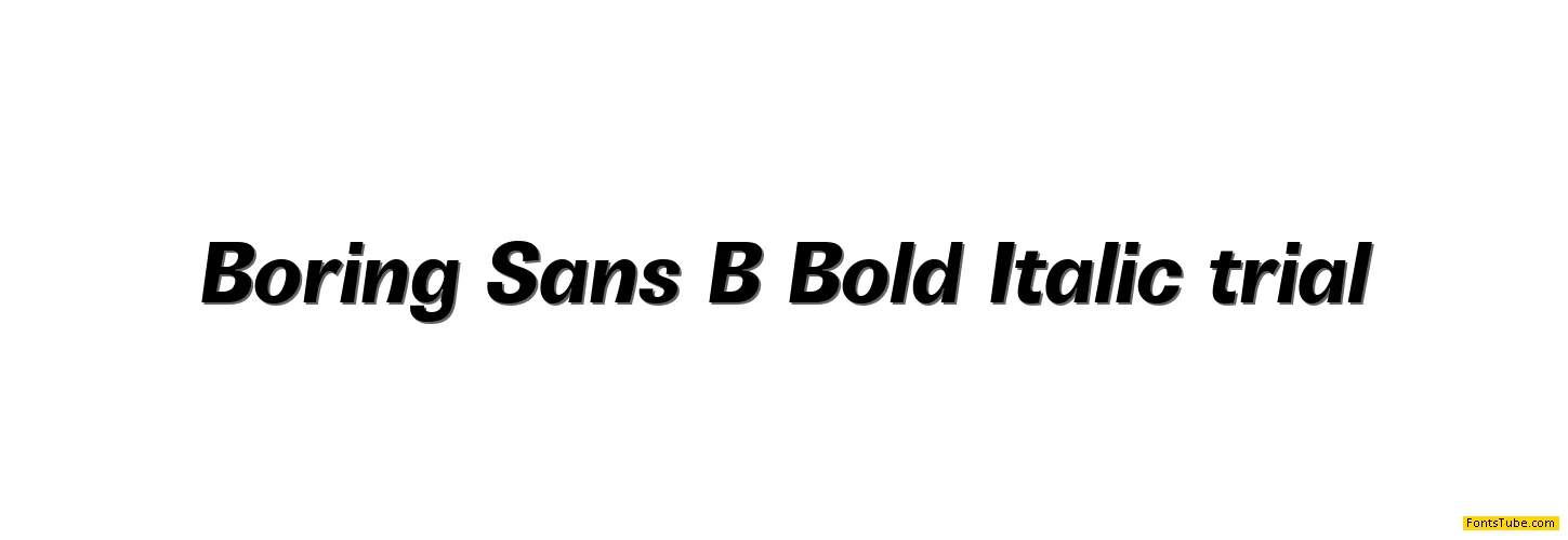 Boring Sans B Trial Font Family