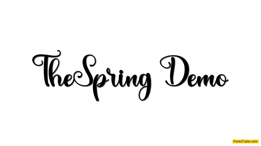 The Spring - Personal Use Font