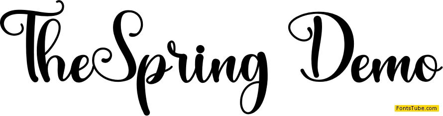 The Spring - Personal Use Font