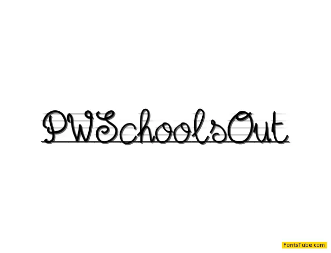 PW Schools Out Font