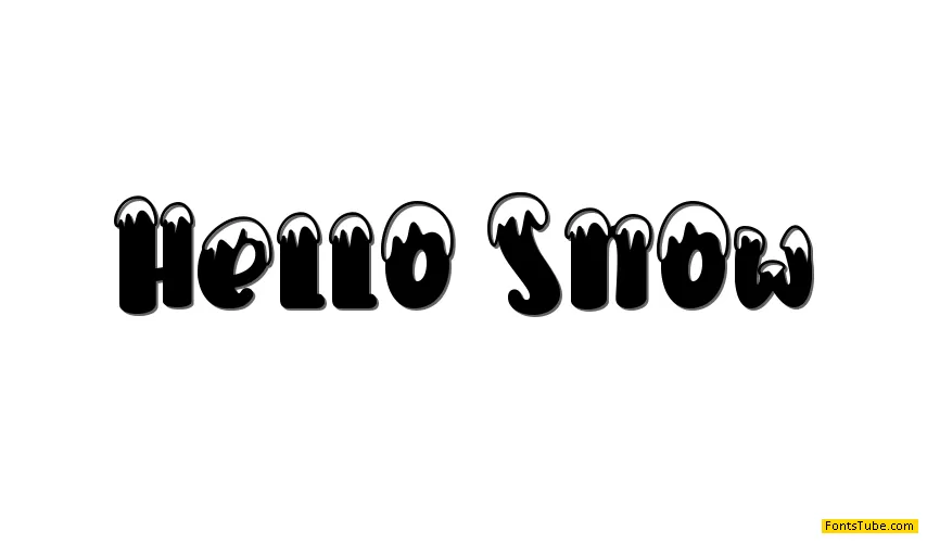 Hello Snow - Personal use Font