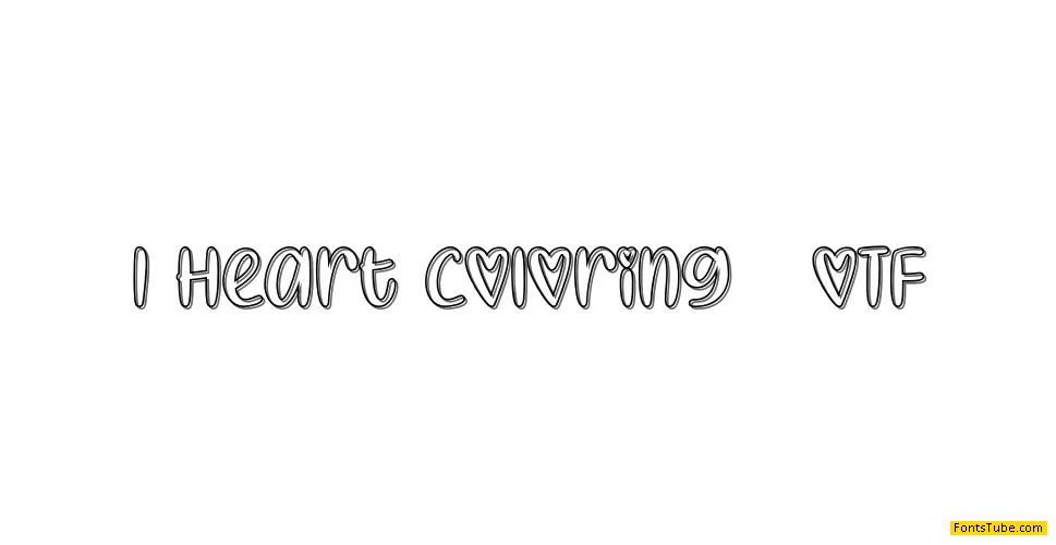 I Heart Coloring Font