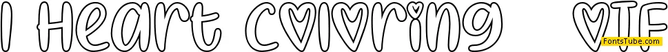 I Heart Coloring Font