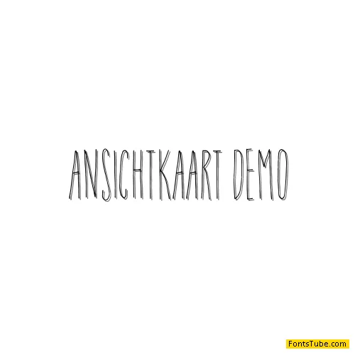Ansichtkaart DEMO Font
