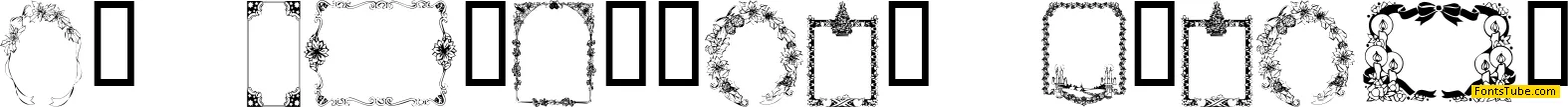 KR Christmas Frames Font