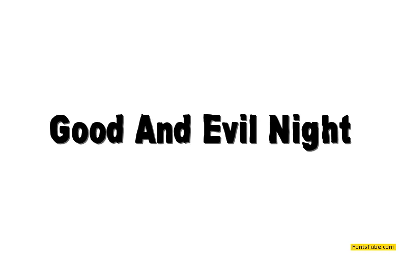 Good And Evil Font Family