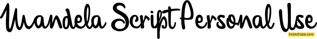 Mandela Script Personal Use Font