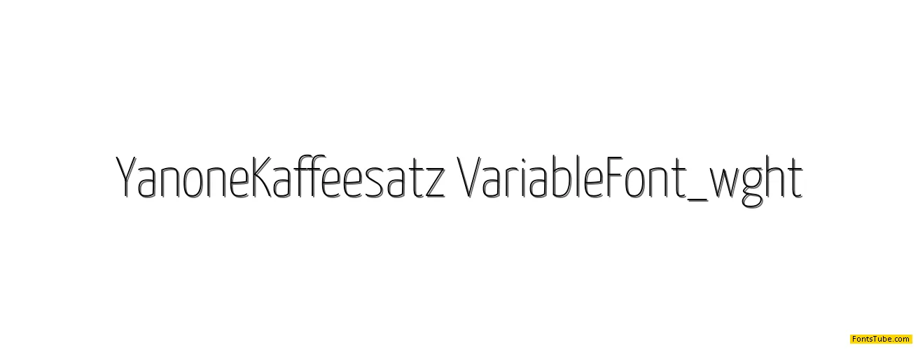 Yanone Kaffeesatz