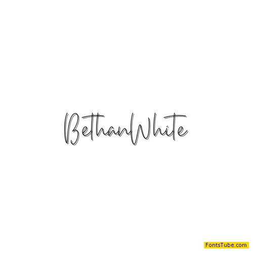 BethanWhite Font
