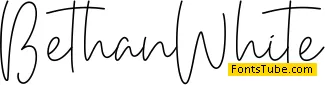 BethanWhite Font