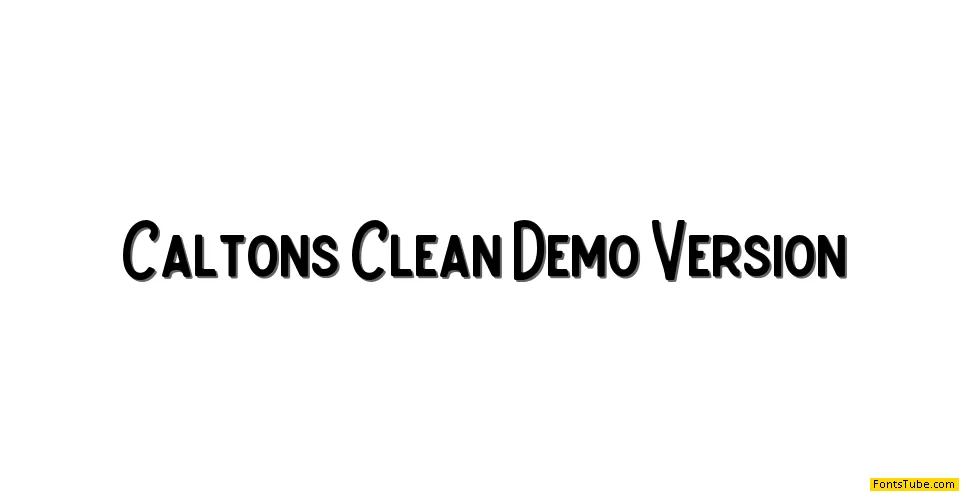 Caltons Typeface