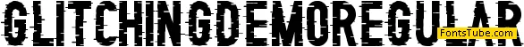 Glitching Demo Font
