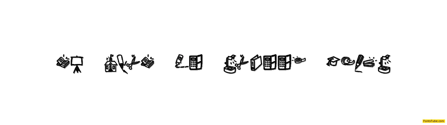 KR Back To School Dings Font