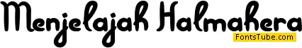 Menjelajah Halmahera Font