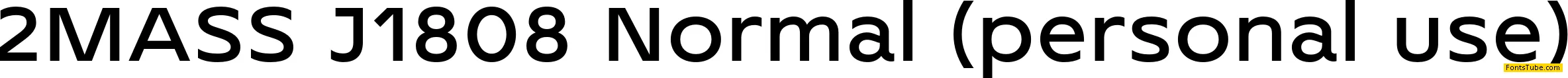 2MASS J1808 Font Family
