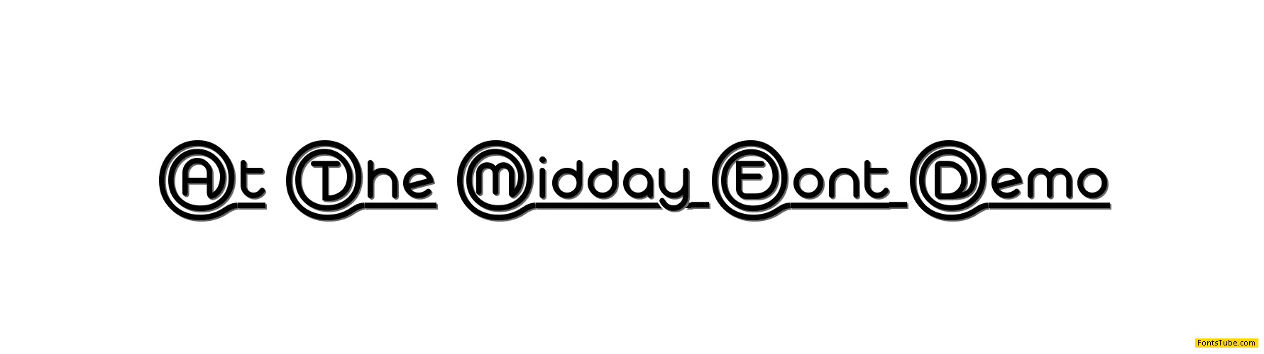 At The Midday Underline Demo Font