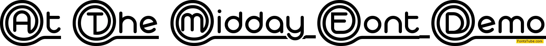 At The Midday Underline Demo Font
