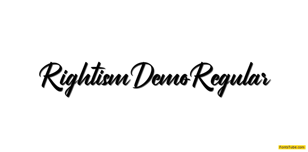 Rightism Demo Font