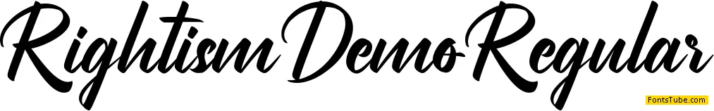 Rightism Demo Font