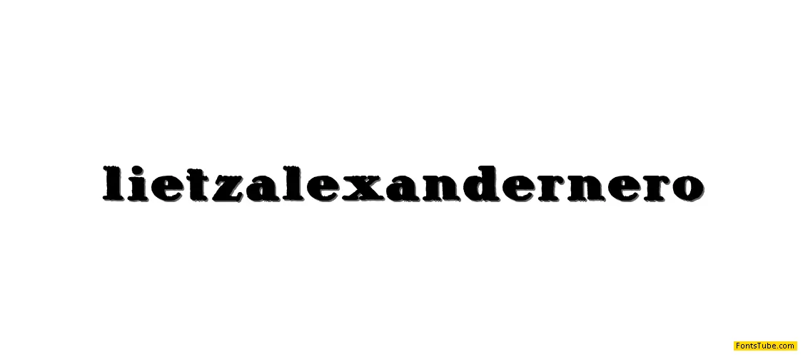 Lietz Alexander Nero Font