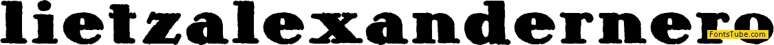 Lietz Alexander Nero Font