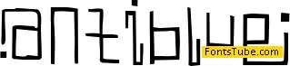Antimony Blue Font