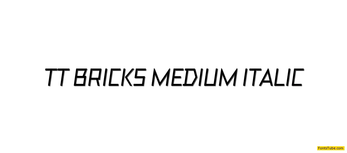 TT Bricks Medium Italic DEMO Font