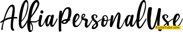 Alfia Personal Use Font