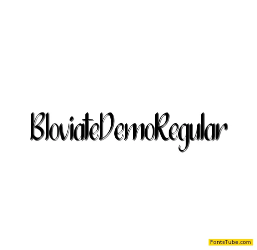Bloviate Demo Font