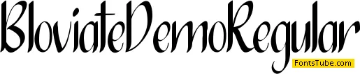 Bloviate Demo Font
