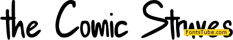 the Comic Struves Font