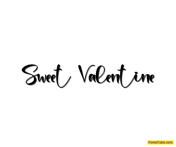 Sweet Valentine - Personal Use Font