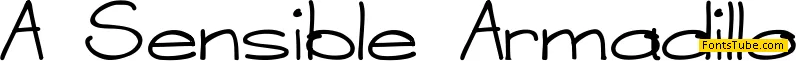 A Sensible Armadillo Font