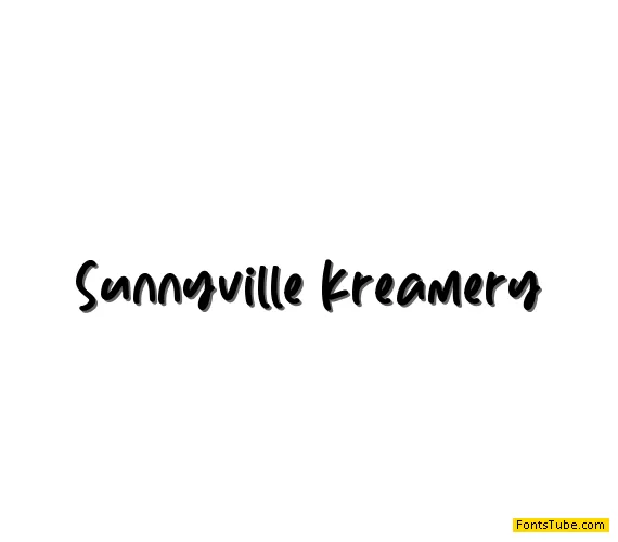 Sunnyville Kreamery Font