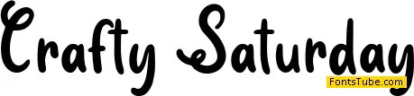 Crafty Saturday - Personal Use Font