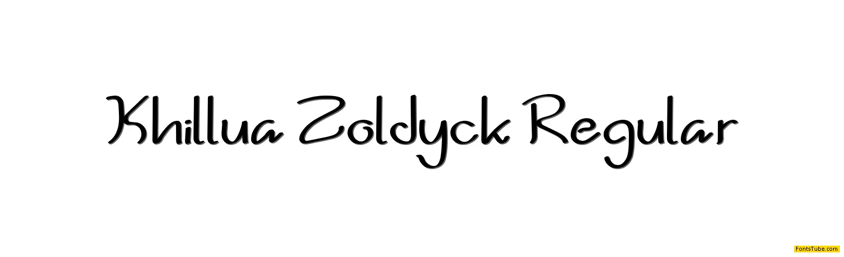 Khillua Zoldyck Font