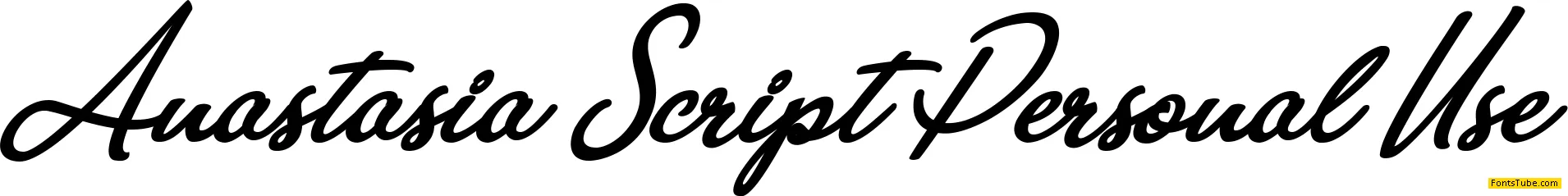 Anastasia Script Personal Use Font