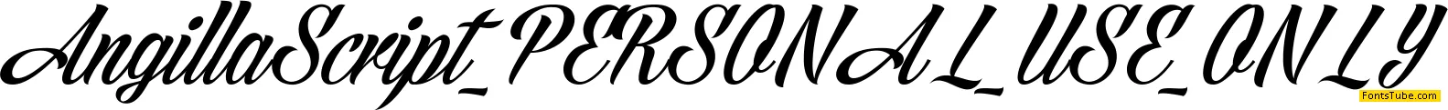 Angilla Script PERSONAL USE Font