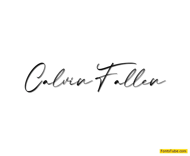 Calvin Fallen Font