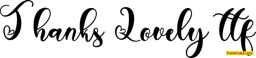 Thanks Lovely Font