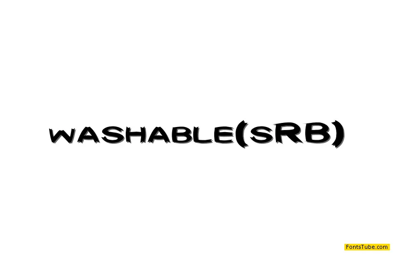 Washable (sRB) Font